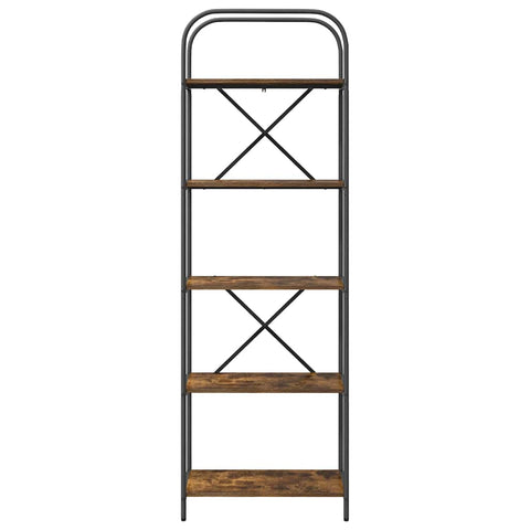 vidaXL Bookshelf Smoked oak 60 x 30 x 183 cm Engineered wood