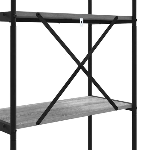 vidaXL Bookshelf Grey sonoma 60 x 30 x 183 cm Engineered wood