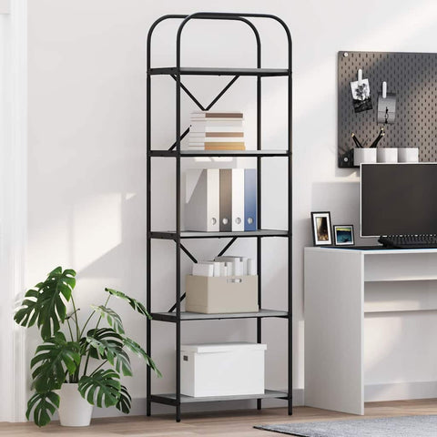 vidaXL Bookshelf Grey sonoma 60 x 30 x 183 cm Engineered wood