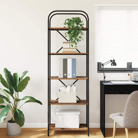vidaXL Bookshelf Old wood 60 x 30 x 183 cm Engineered wood