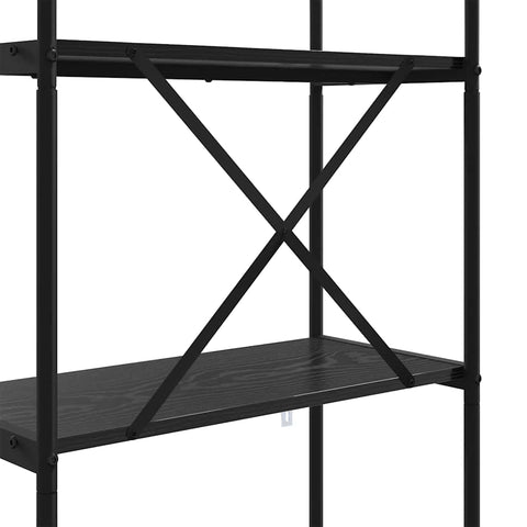 vidaXL Bookshelf Black oak 60 x 30 x 146 cm Engineered wood