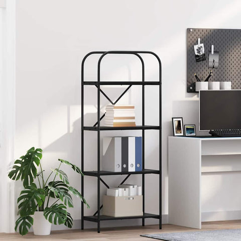 vidaXL Bookshelf Black oak 60 x 30 x 146 cm Engineered wood