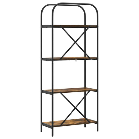 vidaXL Bookshelf Smoked oak 60 x 30 x 146 cm Engineered wood