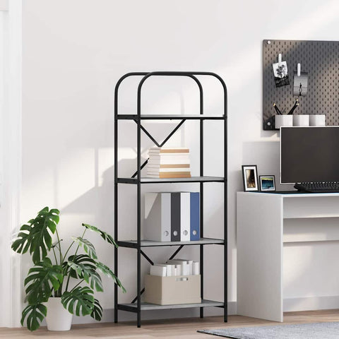 vidaXL Bookshelf Grey sonoma 60 x 30 x 146 cm Engineered wood