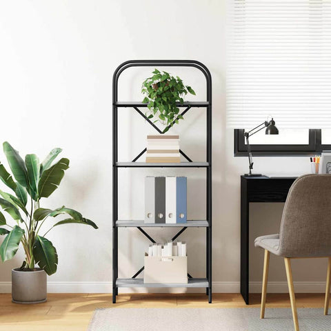 vidaXL Bookshelf Grey sonoma 60 x 30 x 146 cm Engineered wood