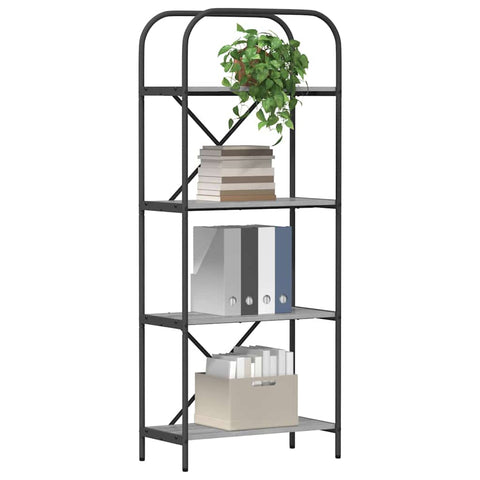 vidaXL Bookshelf Grey sonoma 60 x 30 x 146 cm Engineered wood
