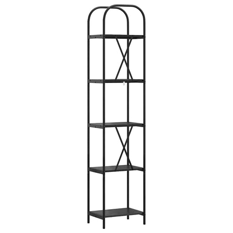 vidaXL Bookshelf Black oak 40 x 30 x 183 cm Engineered wood