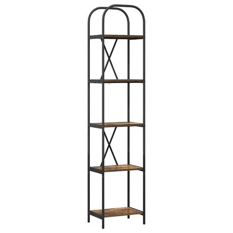 vidaXL Bookshelf Smoked oak 40 x 30 x 183 cm Engineered wood