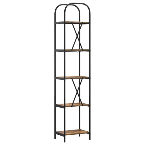 vidaXL Bookshelf Smoked oak 40 x 30 x 183 cm Engineered wood
