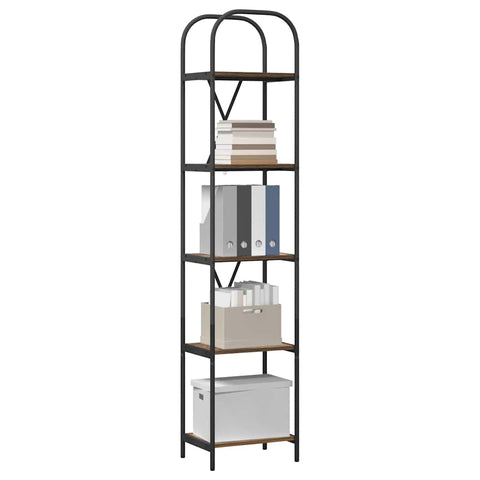 vidaXL Bookshelf Smoked oak 40 x 30 x 183 cm Engineered wood