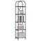 vidaXL Bookshelf Smoked oak 40 x 30 x 183 cm Engineered wood