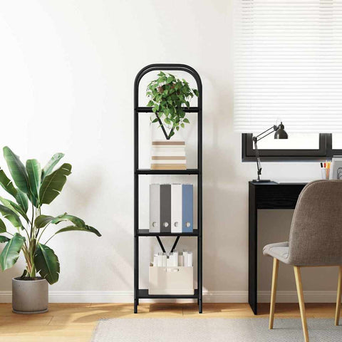 vidaXL Bookshelf Black oak 40 x 30 x 146 cm Engineered wood