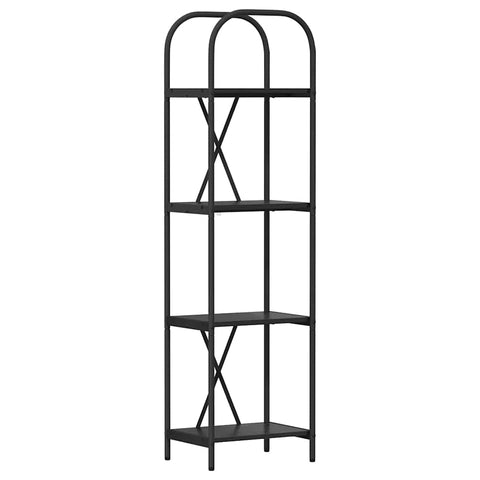 vidaXL Bookshelf Black oak 40 x 30 x 146 cm Engineered wood