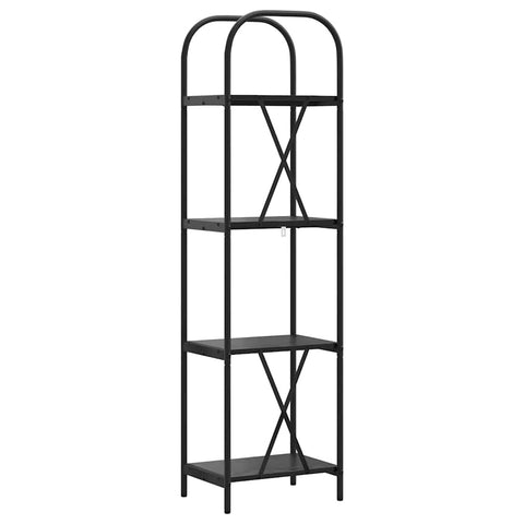 vidaXL Bookshelf Black oak 40 x 30 x 146 cm Engineered wood