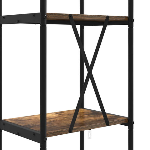 vidaXL Bookshelf Smoked oak 40 x 30 x 146 cm Engineered wood