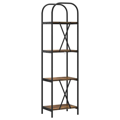 vidaXL Bookshelf Smoked oak 40 x 30 x 146 cm Engineered wood