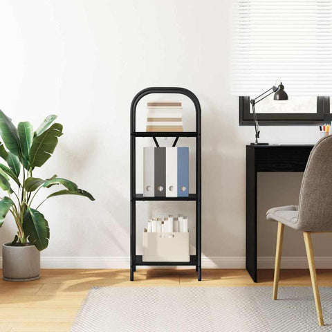 vidaXL Bookshelf Black oak 40 x 30 x 109 cm Engineered wood