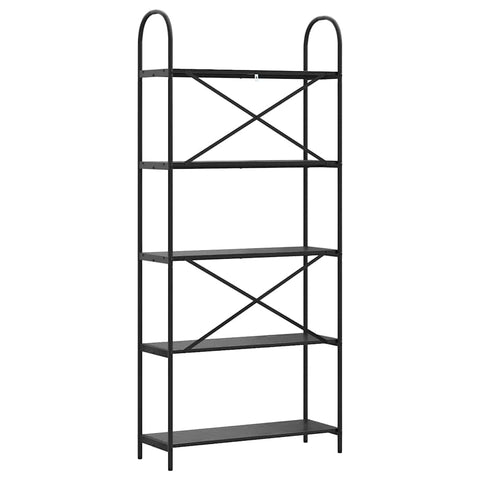 vidaXL Bookshelf Black oak 80 x 30 x 183 cm Engineered wood