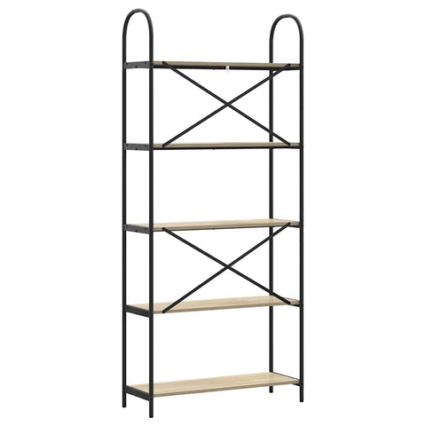 vidaXL Bookshelf Sonoma oak 80 x 30 x 183 cm Engineered wood