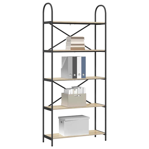 vidaXL Bookshelf Sonoma oak 80 x 30 x 183 cm Engineered wood