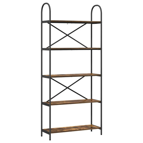 vidaXL Bookshelf Smoked oak 80 x 30 x 183 cm Engineered wood