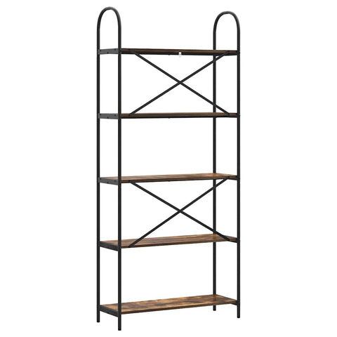 vidaXL Bookshelf Smoked oak 80 x 30 x 183 cm Engineered wood