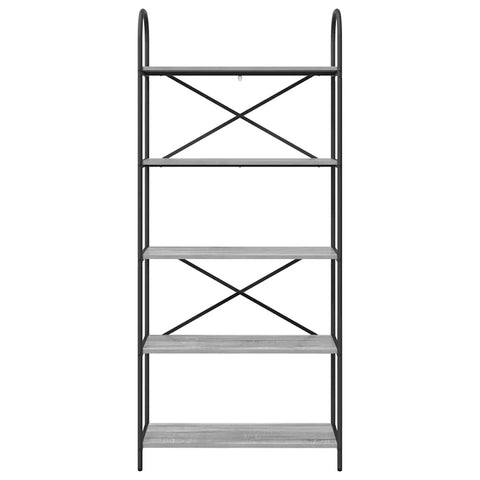 vidaXL Bookshelf Grey sonoma 80 x 30 x 183 cm Engineered wood