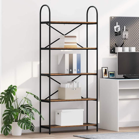 vidaXL Bookshelf Old wood 80 x 30 x 183 cm Engineered wood