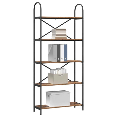 vidaXL Bookshelf Old wood 80 x 30 x 183 cm Engineered wood