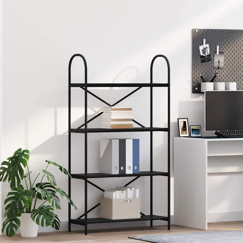 vidaXL Bookshelf Black oak 80 x 30 x 146 cm Engineered wood