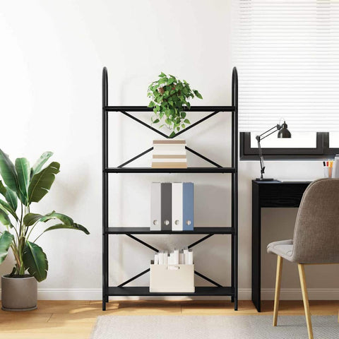 vidaXL Bookshelf Black oak 80 x 30 x 146 cm Engineered wood