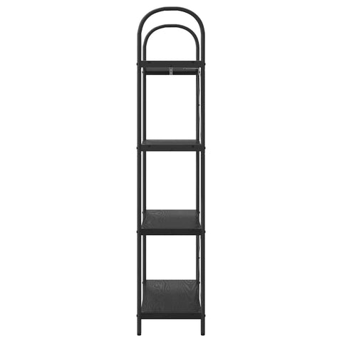 vidaXL Bookshelf Black oak 80 x 30 x 146 cm Engineered wood