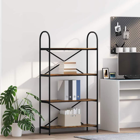 vidaXL Bookshelf Smoked oak 80 x 30 x 146 cm Engineered wood