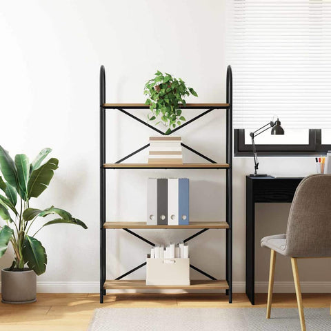 vidaXL Bookshelf Artisan oak 80 x 30 x 146 cm Engineered wood