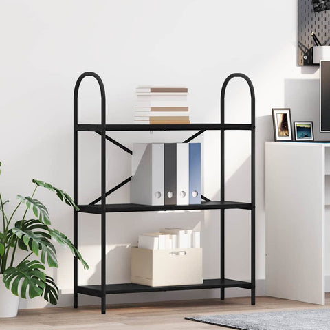 vidaXL Bookshelf Black oak 80 x 30 x 109 cm Engineered wood
