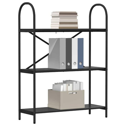 vidaXL Bookshelf Black oak 80 x 30 x 109 cm Engineered wood