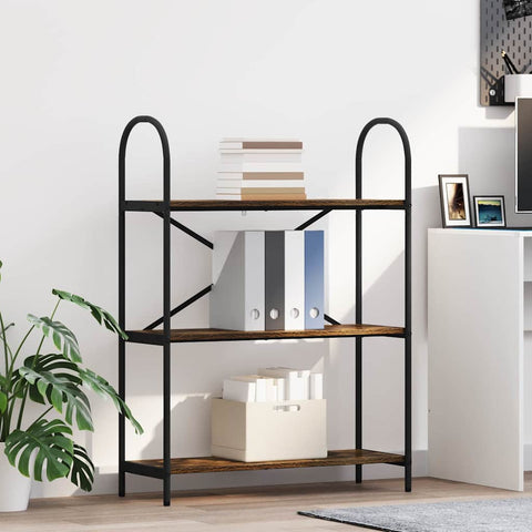 vidaXL Bookshelf Smoked oak 80 x 30 x 109 cm Engineered wood
