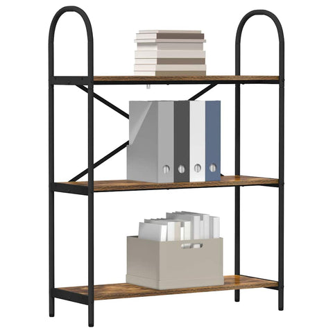 vidaXL Bookshelf Smoked oak 80 x 30 x 109 cm Engineered wood