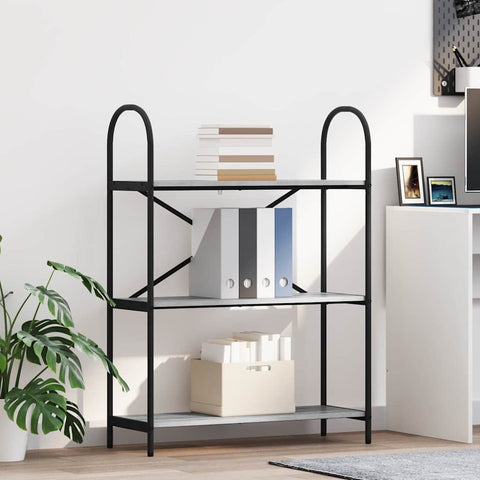 vidaXL Bookshelf Grey sonoma 80 x 30 x 109 cm Engineered wood