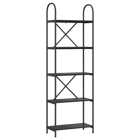 vidaXL Bookshelf Black oak 60 x 30 x 183 cm Engineered wood