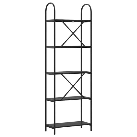 vidaXL Bookshelf Black oak 60 x 30 x 183 cm Engineered wood