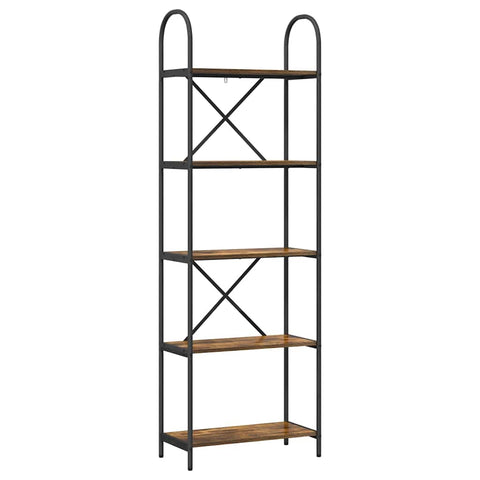 vidaXL Bookshelf Smoked oak 60 x 30 x 183 cm Engineered wood