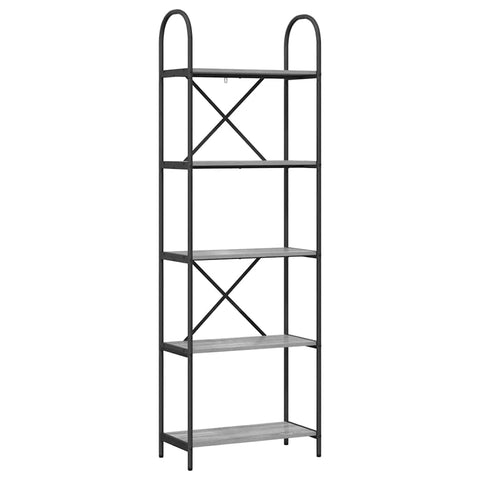 vidaXL Bookshelf Grey sonoma 60 x 30 x 183 cm Engineered wood