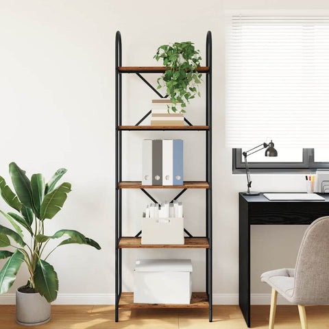 vidaXL Bookshelf Old wood 60 x 30 x 183 cm Engineered wood