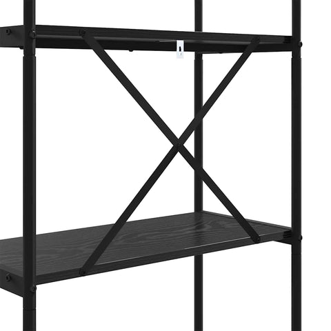 vidaXL Bookshelf Black oak 60 x 30 x 146 cm Engineered wood