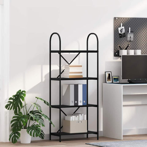 vidaXL Bookshelf Black oak 60 x 30 x 146 cm Engineered wood