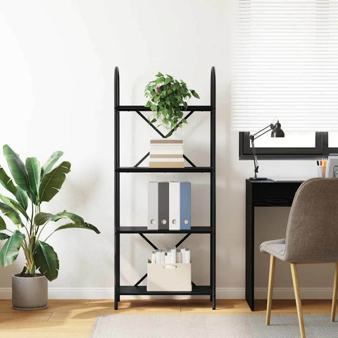 vidaXL Bookshelf Black oak 60 x 30 x 146 cm Engineered wood
