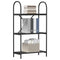 vidaXL Bookshelf Black oak 60 x 30 x 109 cm Engineered wood