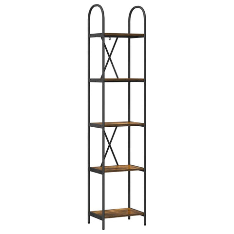 vidaXL Bookshelf Smoked oak 40 x 30 x 183 cm Engineered wood