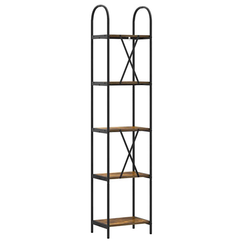 vidaXL Bookshelf Smoked oak 40 x 30 x 183 cm Engineered wood